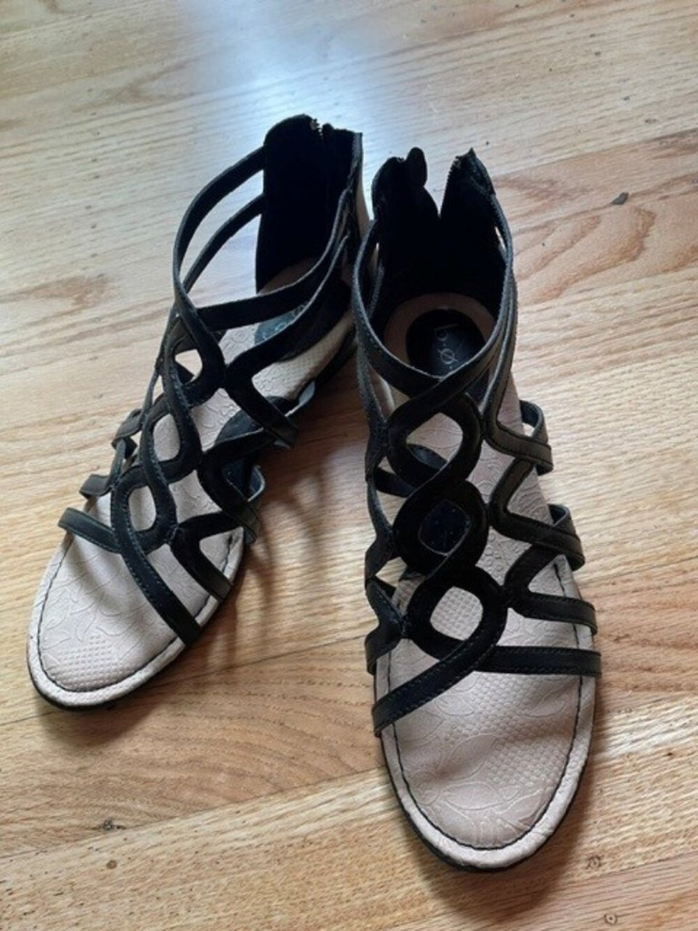 B.O.C. Black Gladiator Sandals